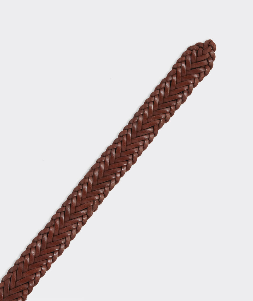 Flat Braided Leather Belt