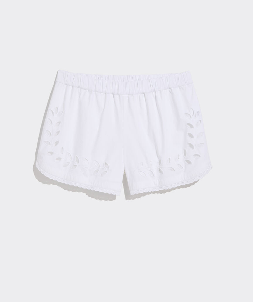 Eyelet Pull-On Shorts