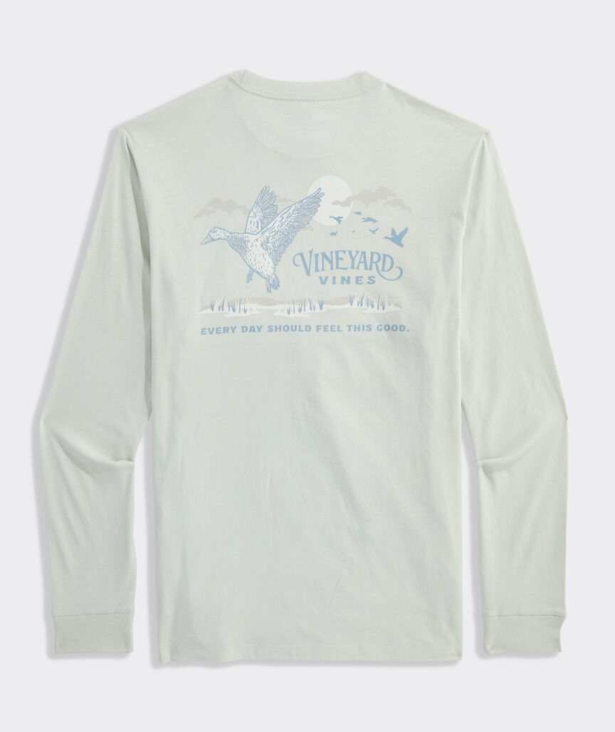 Duck Over The Marsh Long-Sleeve Pocket Tee