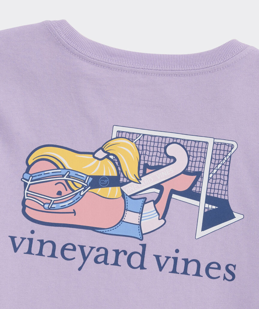 Girls' Field Hockey Whale Short-Sleeve Pocket Tee