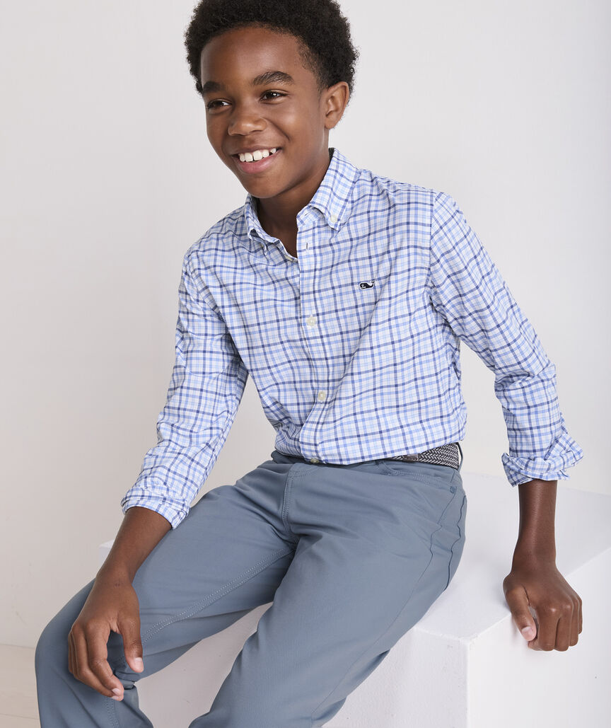 Boys' Performance Forepeak Tattersall Featherweight Shirt