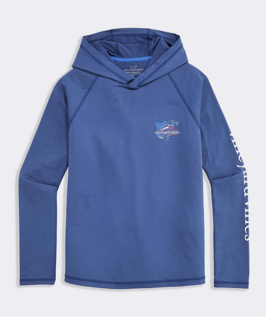 Performance Classic Sailfish Long-Sleeve Harbor Hoodie Tee