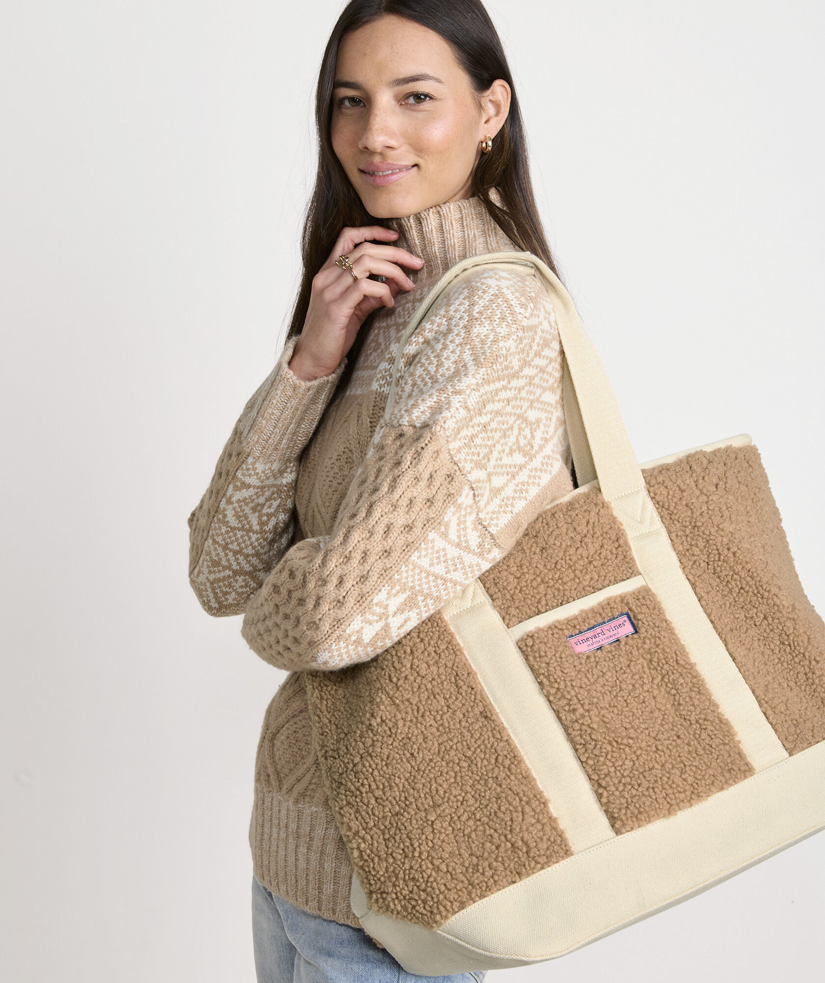 High-Pile Fleece Medium Tote