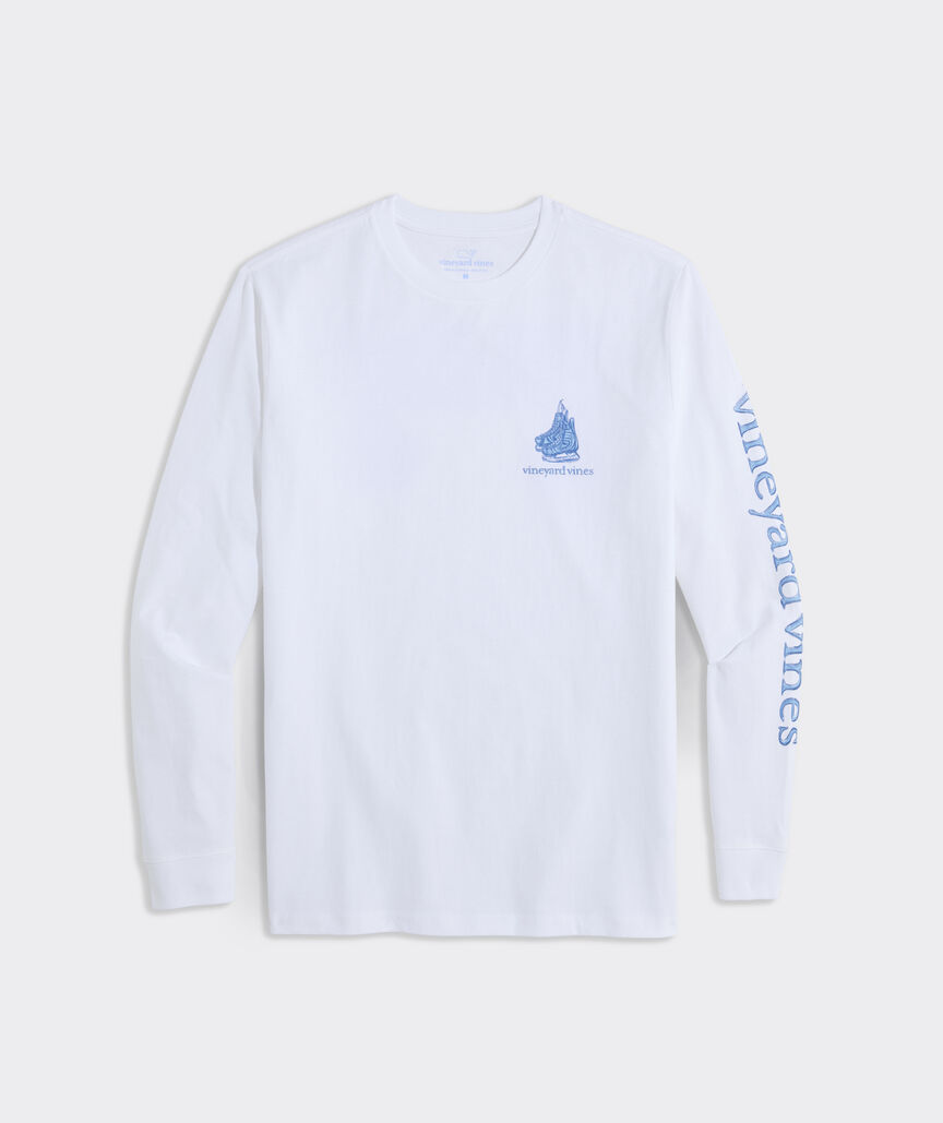 Hockey Skates Logo Box Long-Sleeve Tee