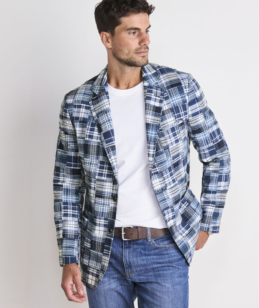 Indigo Patchwork Blazer