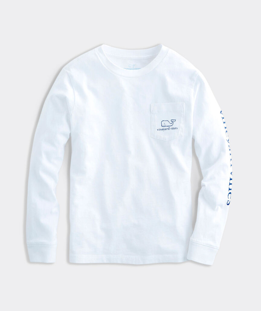 Boys' Vintage Whale Long-Sleeve Pocket Tee