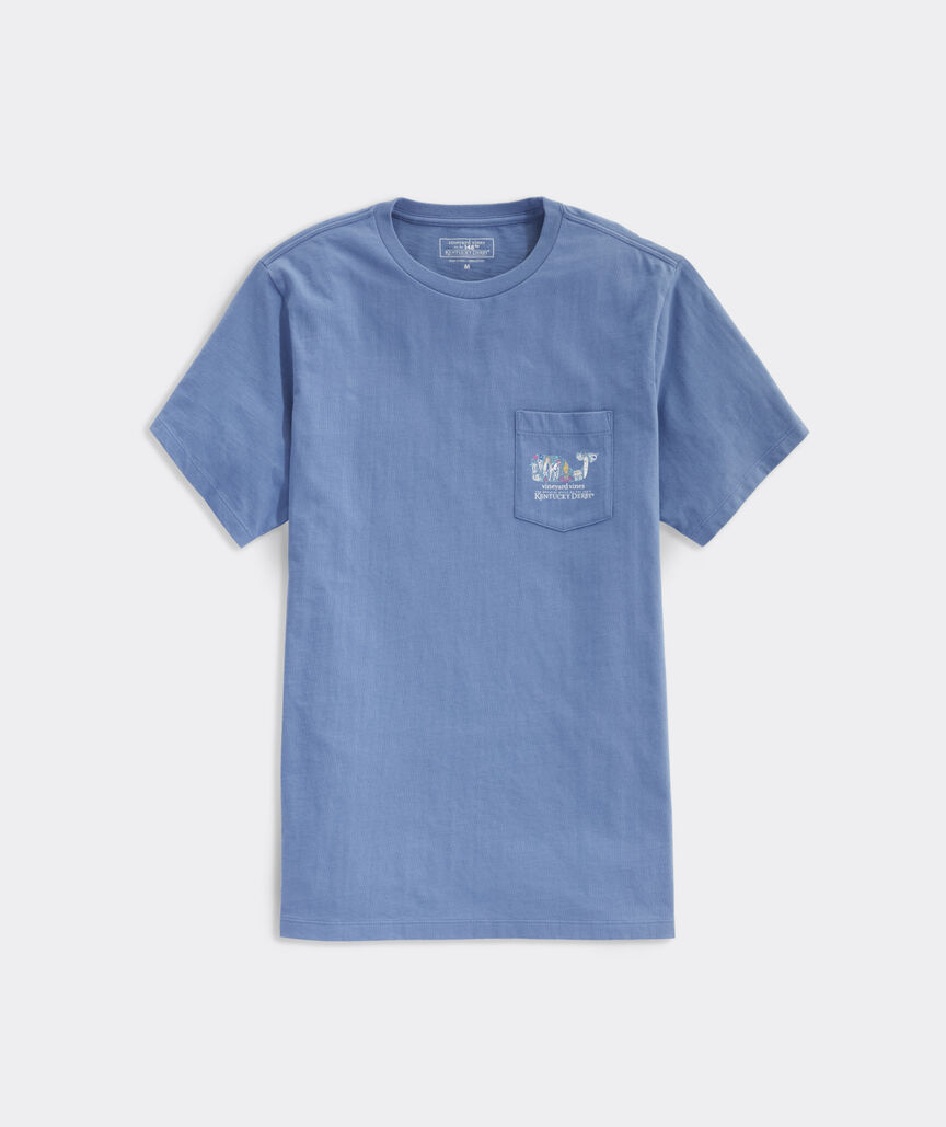 Kentucky Derby Whale Fill Short-Sleeve Pocket Tee