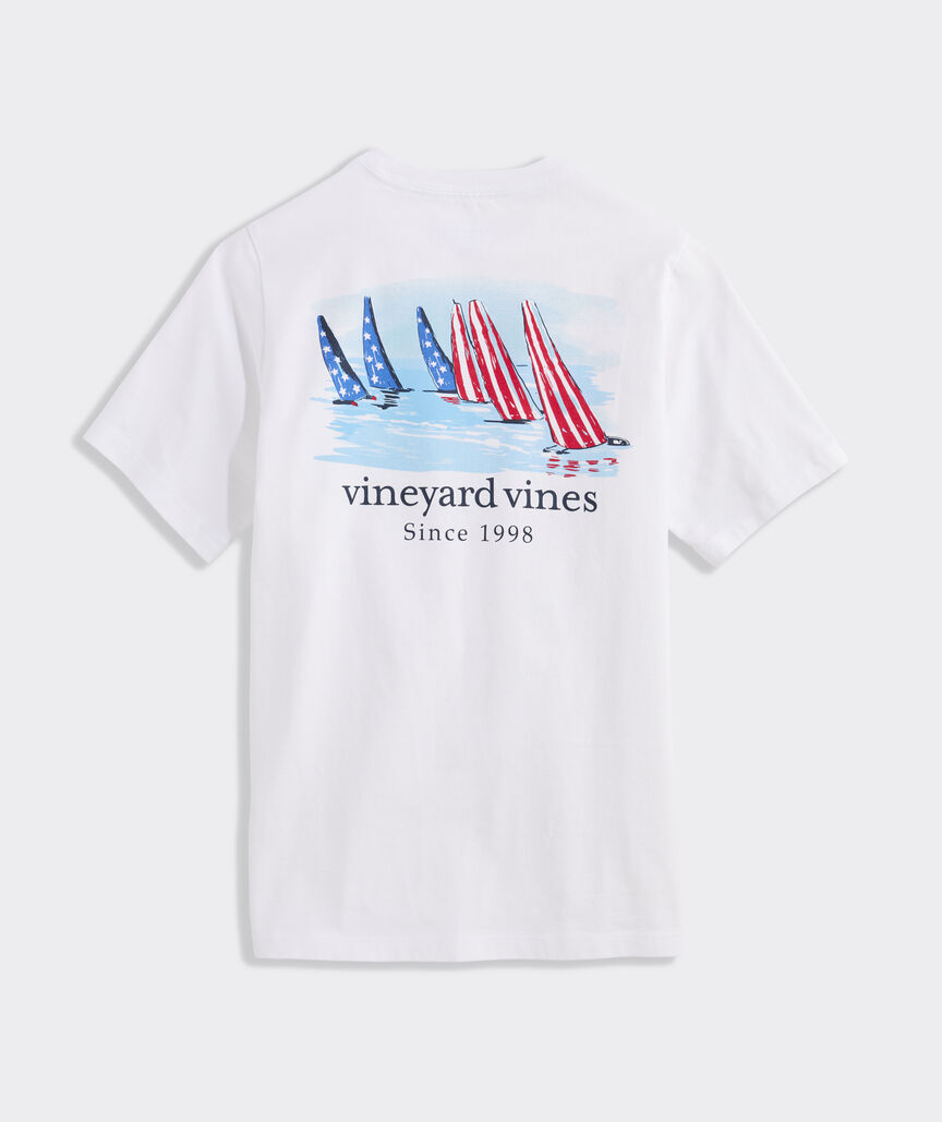 Boys' USA Sailing Short-Sleeve Pocket Tee