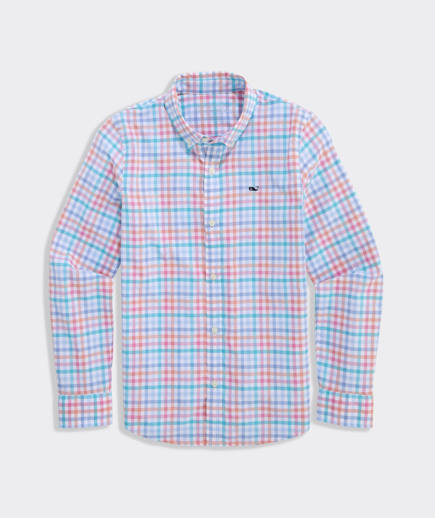 Boys' Performance Mangrove Tattersall Featherweight Shirt