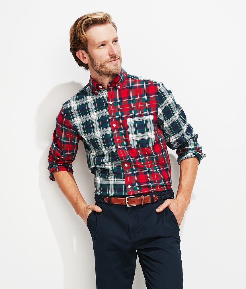 Classic Fit Party Twill Tucker Button-Down Shirt