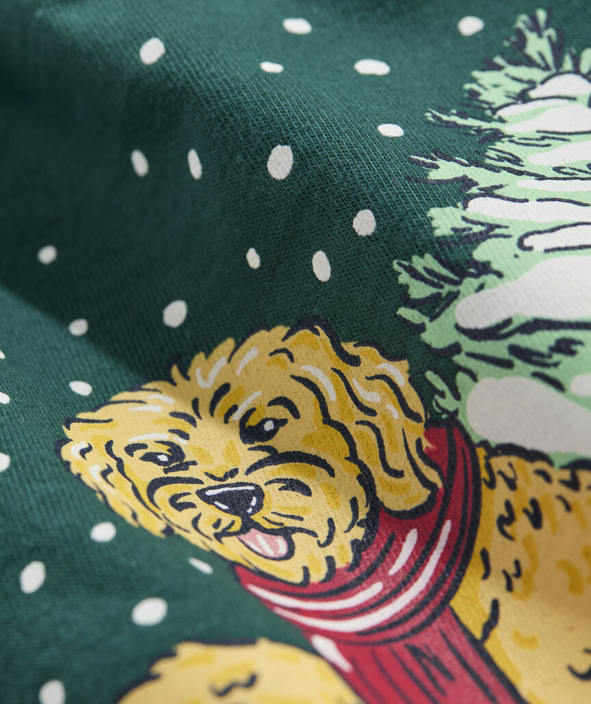 Girls' Doodle Sleigh Long-Sleeve Pocket Tee
