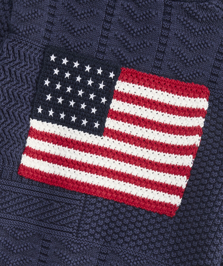 Boys' USA Patchwork Cardigan