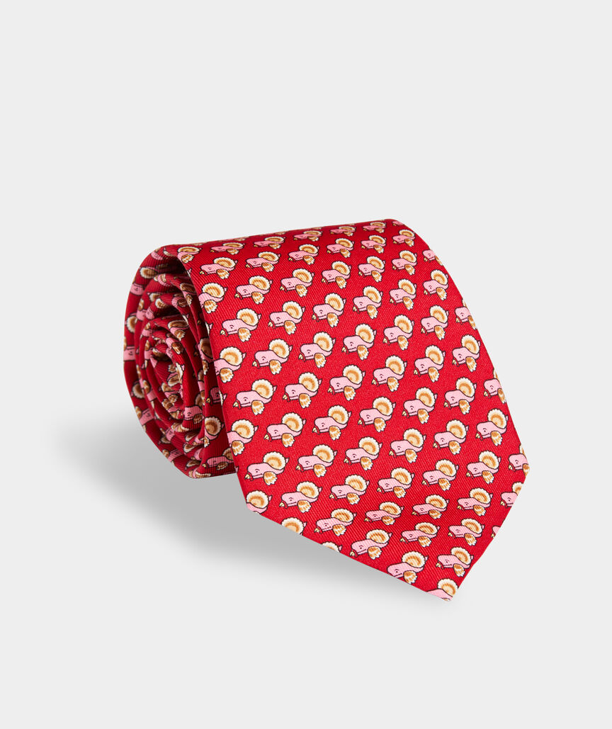 Turkey Whale Printed Tie