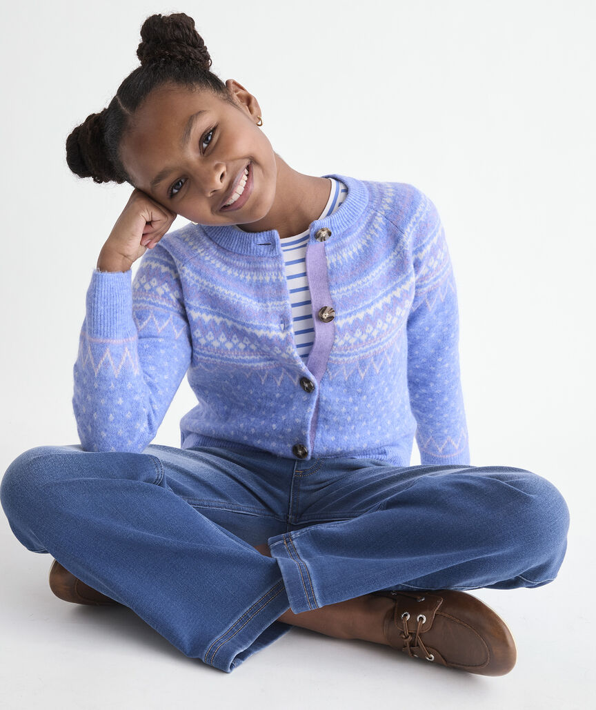 Girls' Fair Isle Cardigan