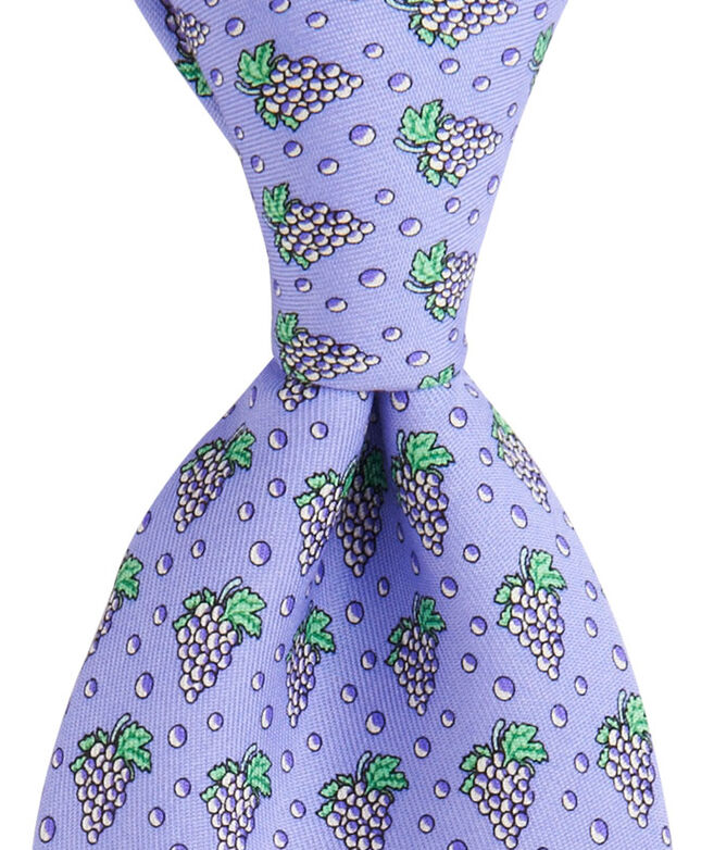 Men's Ties Vintage Grapes Printed Silk Tie for Men Vineyard Vines