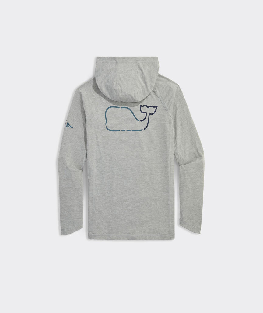 Boys' On-The-Go Whale Outline Long-Sleeve Harbor Performance Hoodie