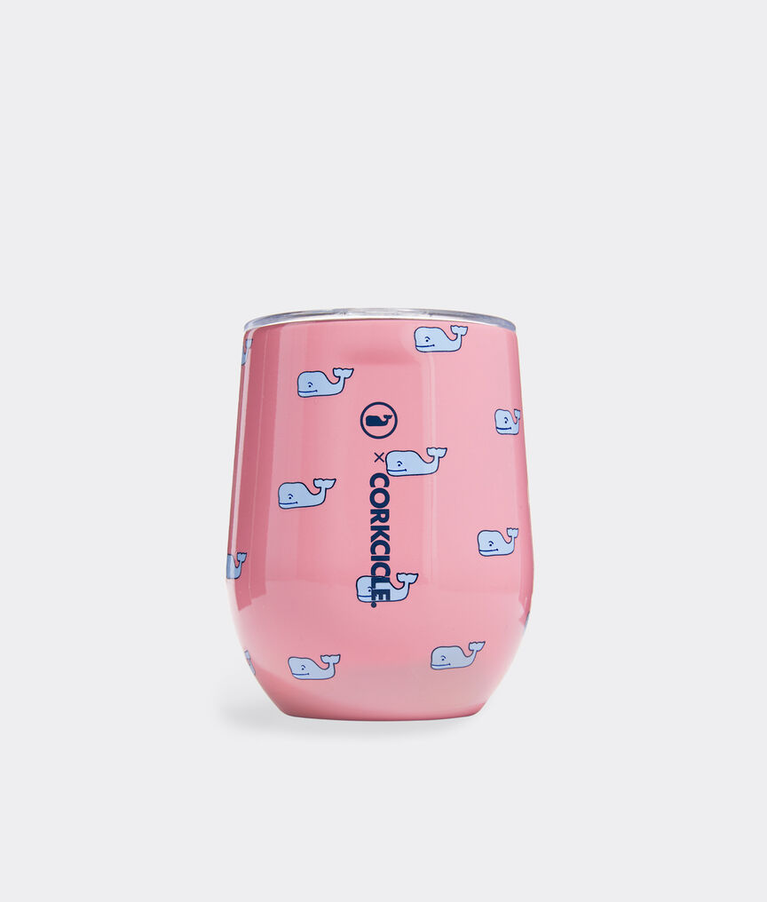 Pink Whale Corkcicle Stemless