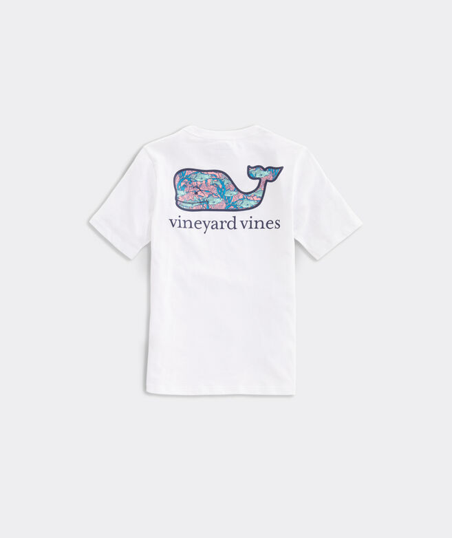 Boys' Striped Bass Coral Whale Short-Sleeve Pocket Tee