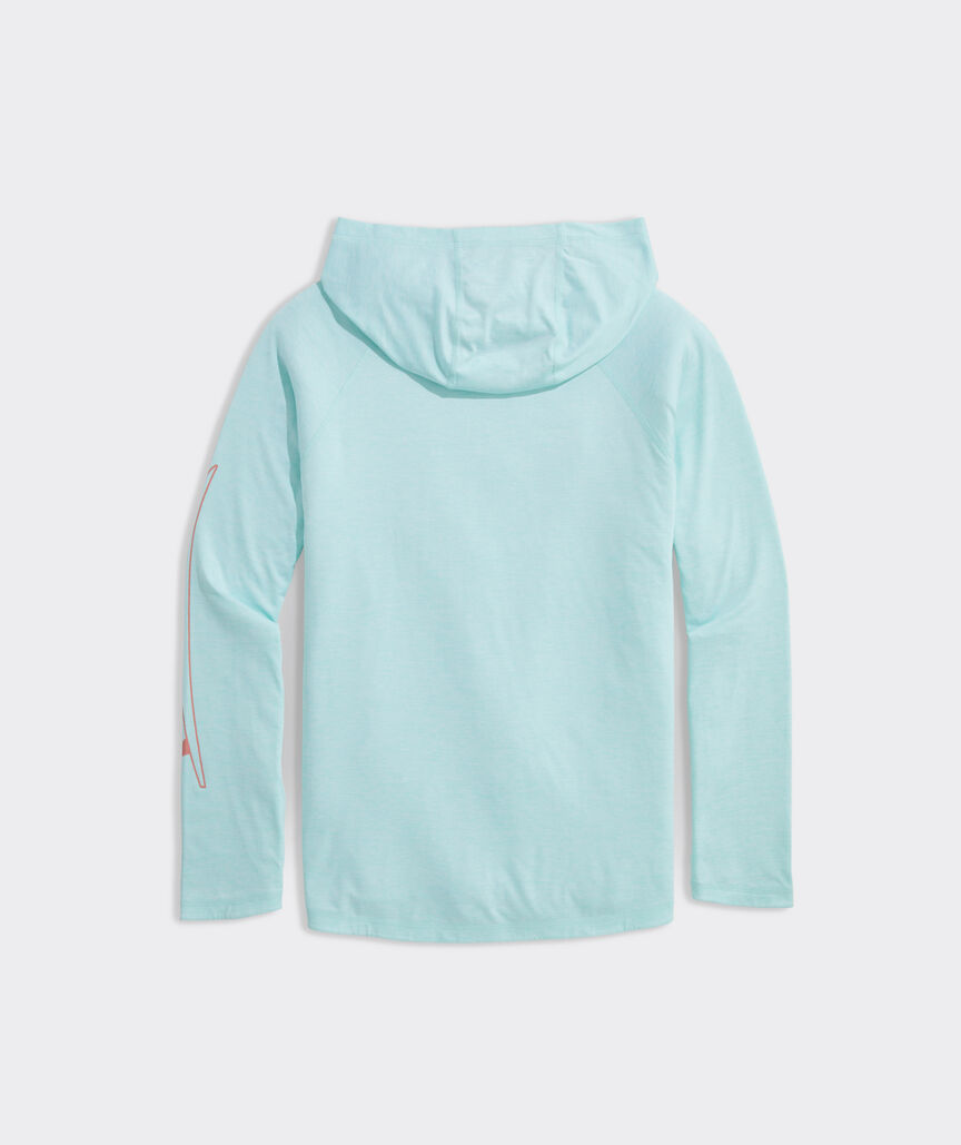 Palm Tree Surf Logo Long-Sleeve Harbor Performance Tee