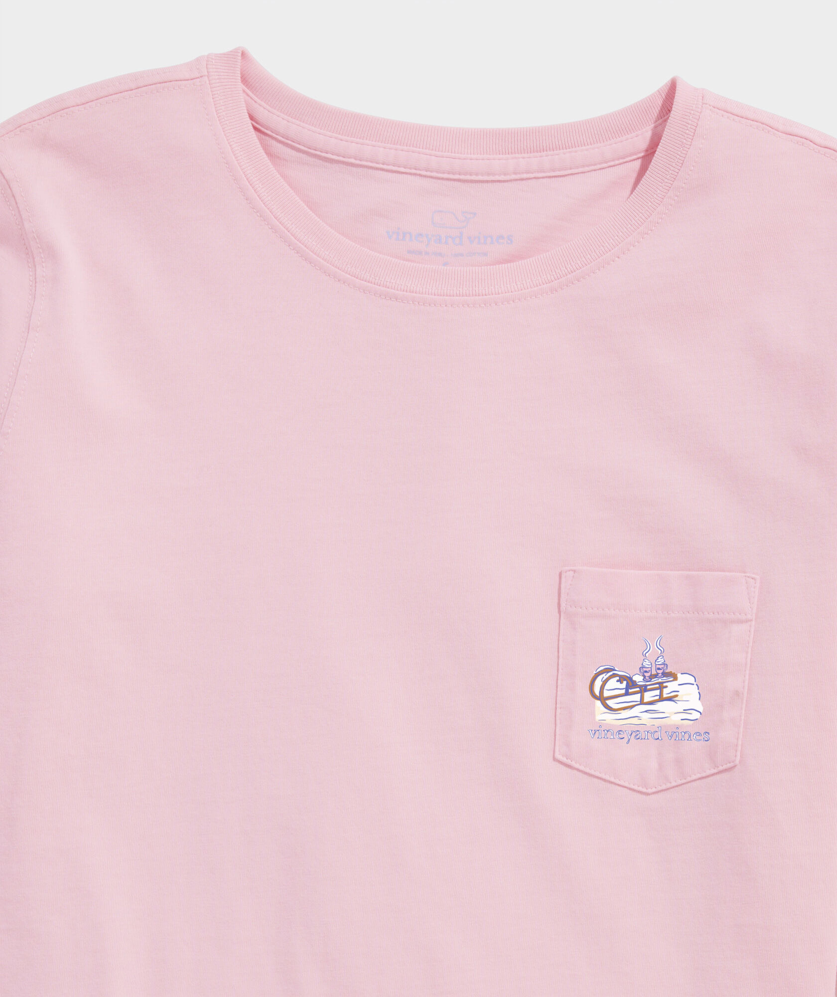 Women's Snow Beach Sled Dog Long-Sleeve Pocket Tee