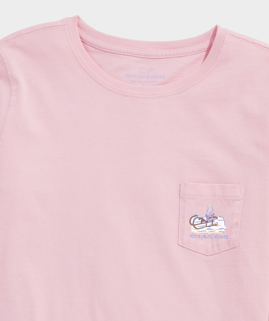 Women's Snow Beach Sled Dog Long-Sleeve Pocket Tee