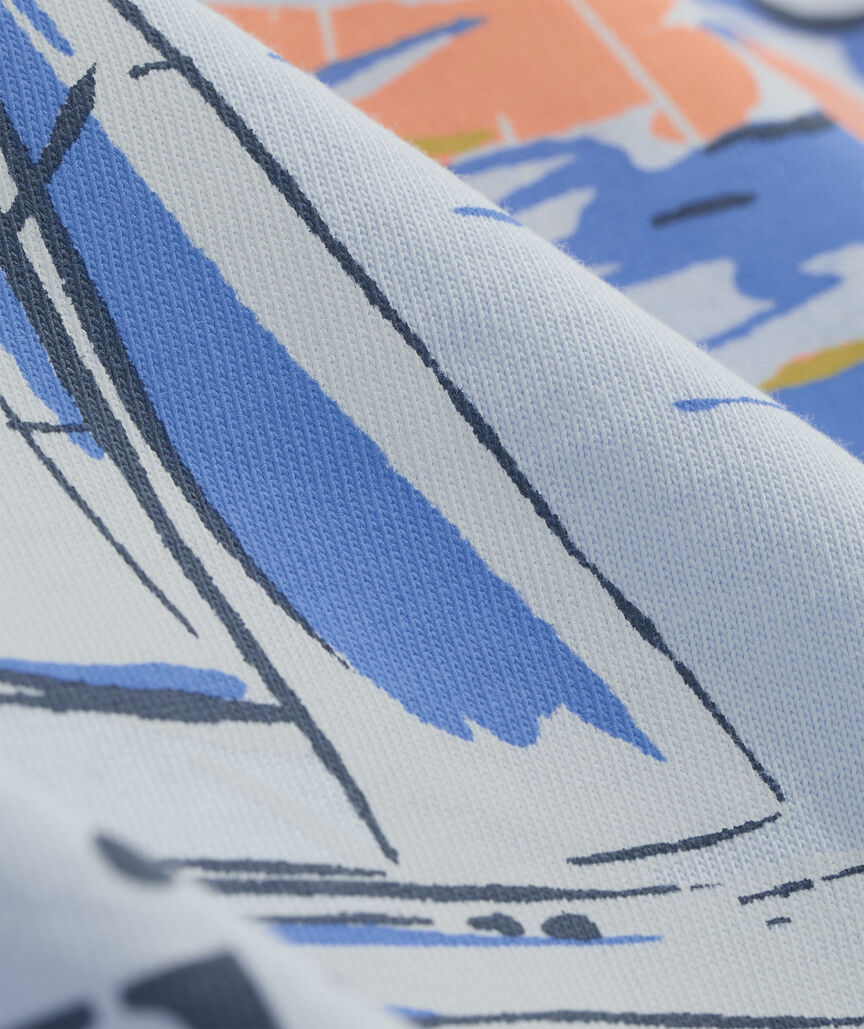 Boys' Sunset Regatta Scene Short-Sleeve Pocket Tee