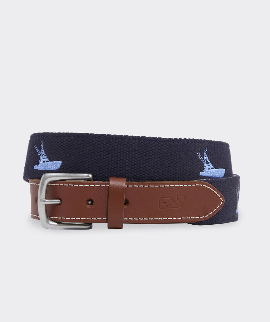 Sportfisher Embroidered Canvas Club Belt