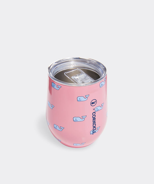 Pink Whale Corkcicle Stemless