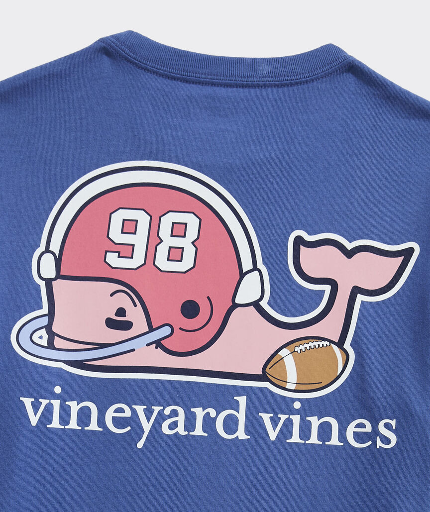 Boys' Football Whale Long-Sleeve Pocket Tee
