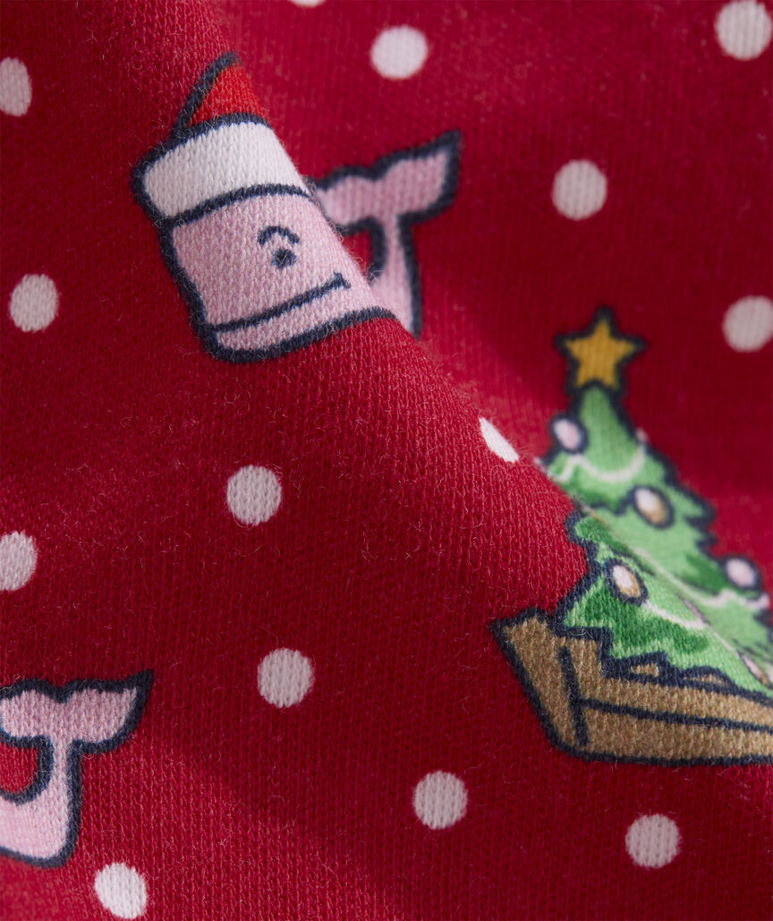 Baby Whale Print Footie