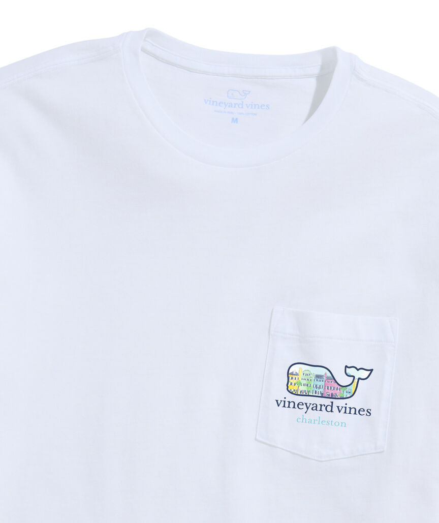 Mens Painterly Rainbow Row Short-Sleeve Pocket T-shirt - Charleston