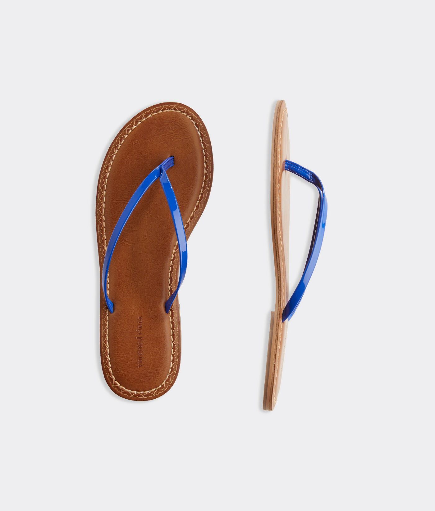 thin strap leather flip flops