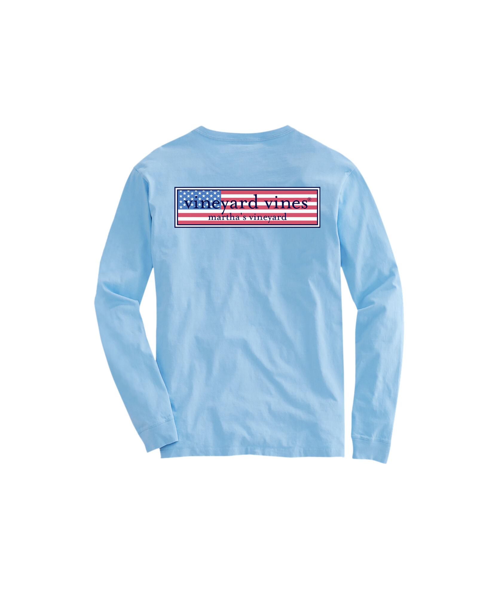 OUTLET Boys' Classic USA Logo Box Long-Sleeve Pocket Tee