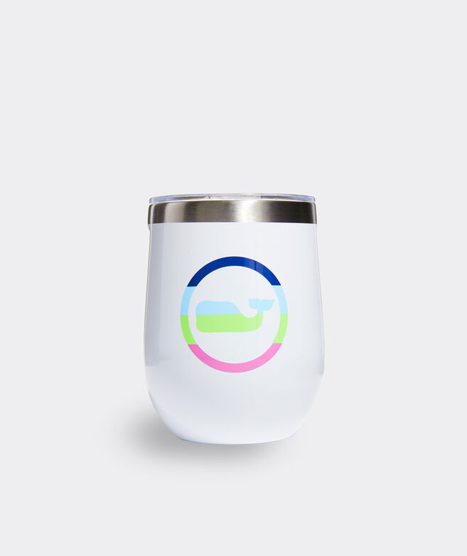 Neon Whale Dot Corkcicle Stemless