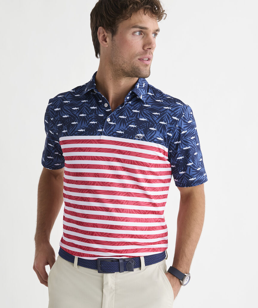 Performance USA Fish & Palms Sankaty Polo