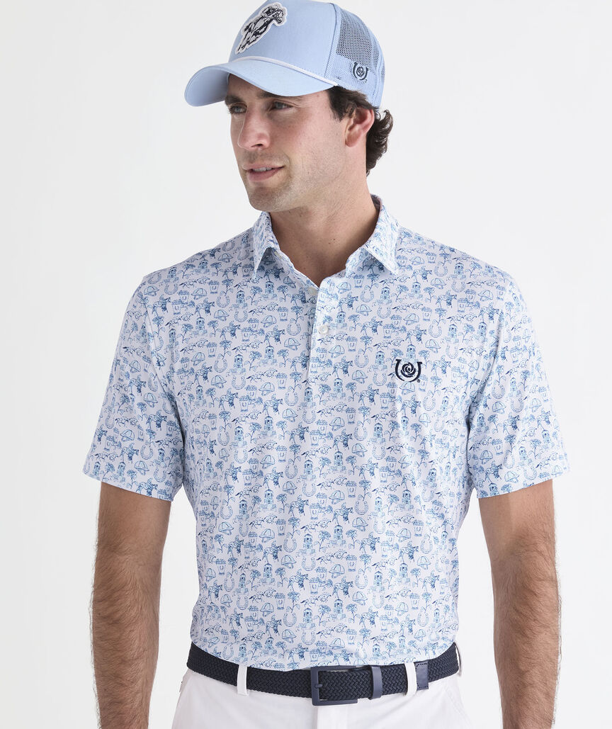 Kentucky Derby Performance Printed Sankaty Polo