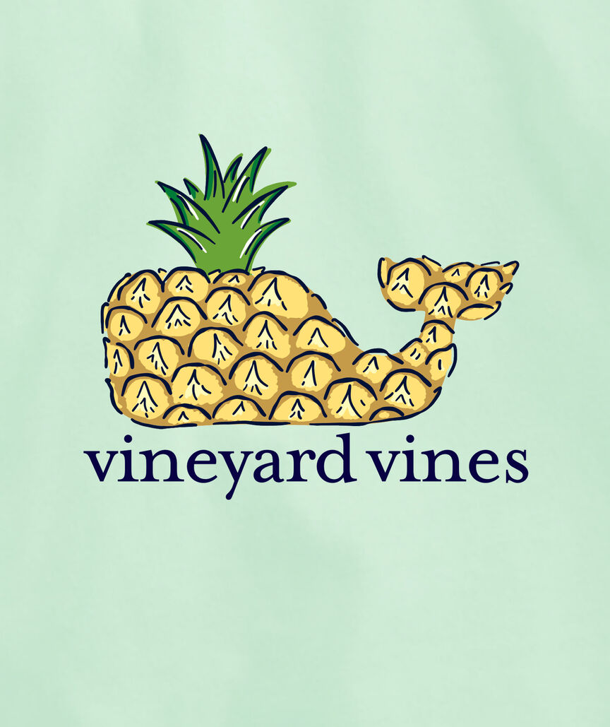 OUTLET Girls' Pineapple Whale Short-Sleeve Pocket Tee