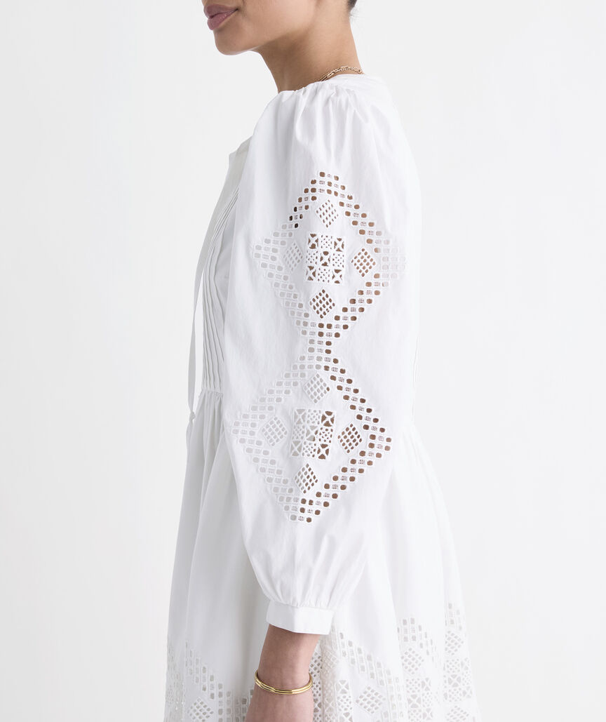 Nora Pintuck Eyelet Dress