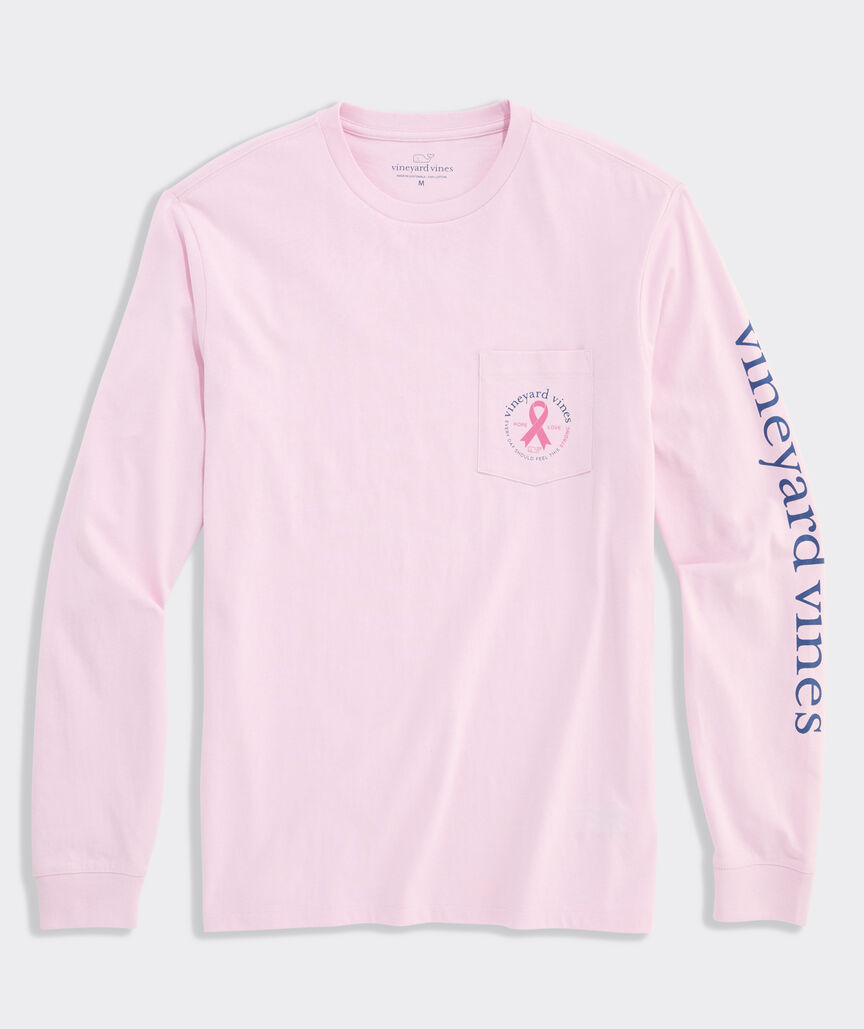 Breast Cancer Awareness Long-Sleeve Pocket Tee