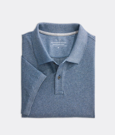 Vineyard Vines Men's Custom Edgartown Polo Shirt (Blue) (Size: Large)