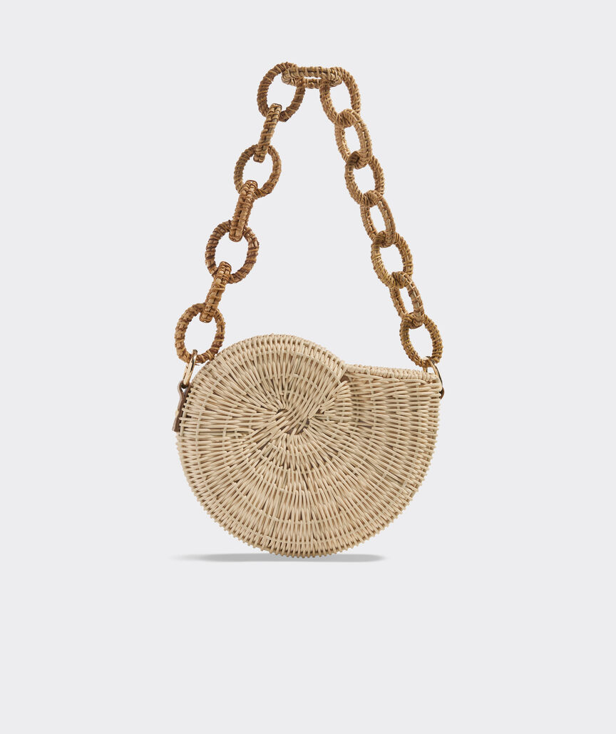 Nautilus Shell Wicker Bag