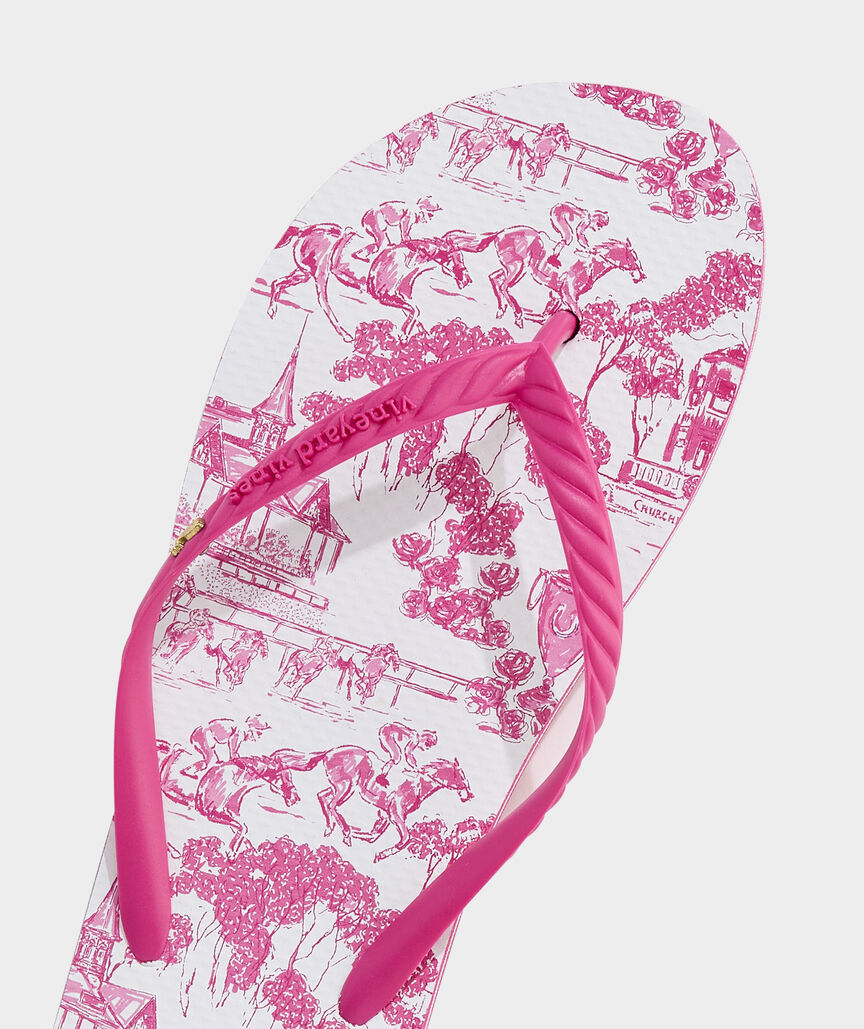 Kentucky Derby Women's Printed Flip Flops