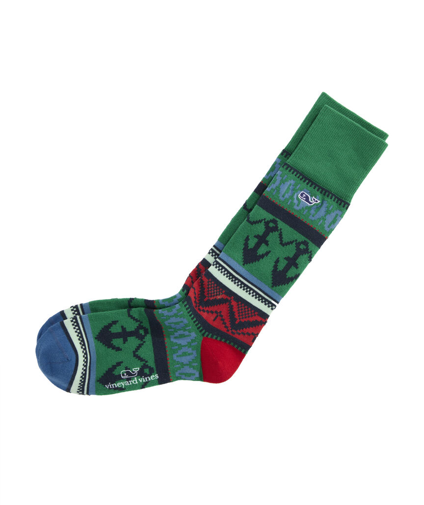 OUTLET Fair Isle Heritage Dress Socks