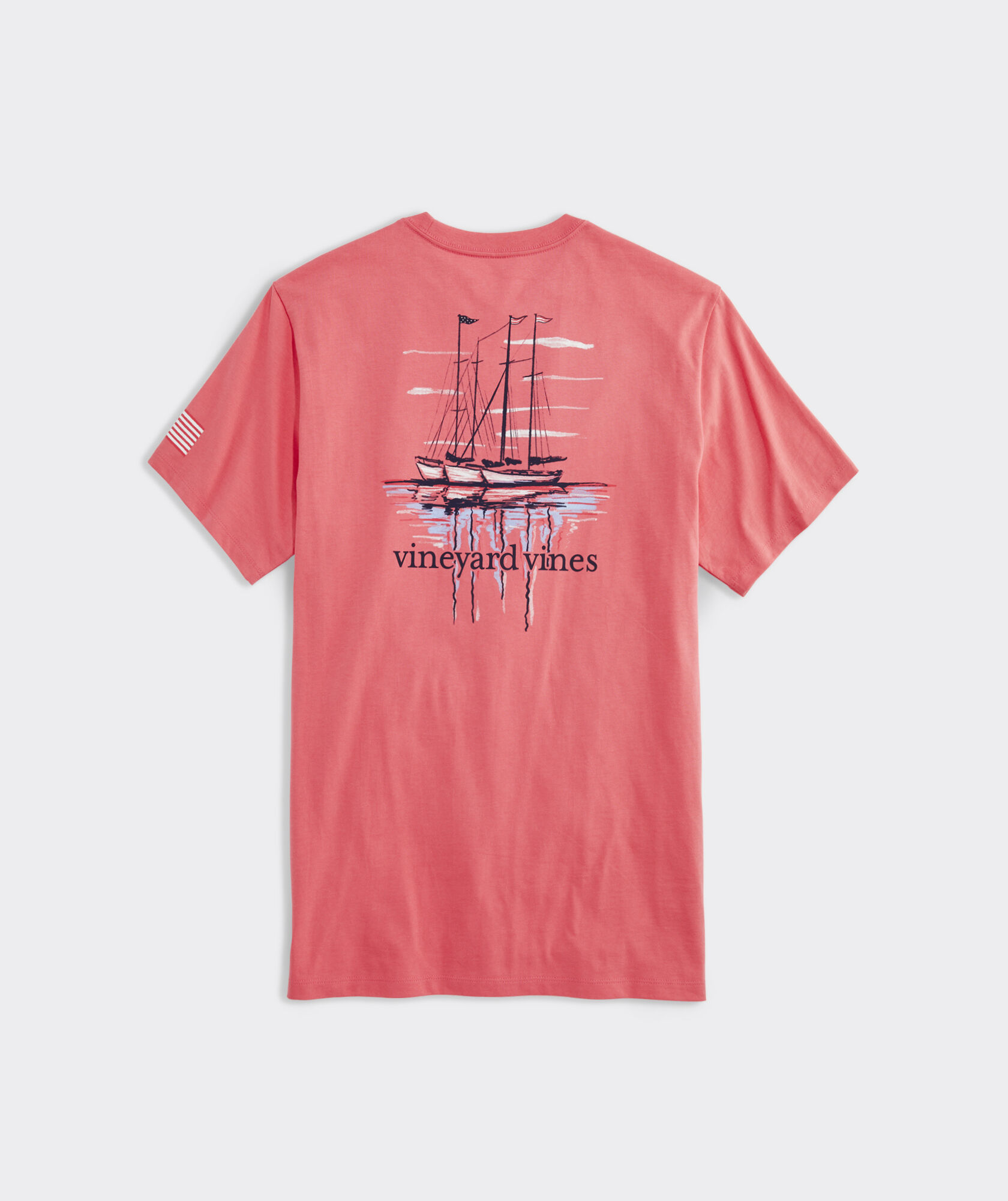USA Painted Sailboat Short-Sleeve Tee