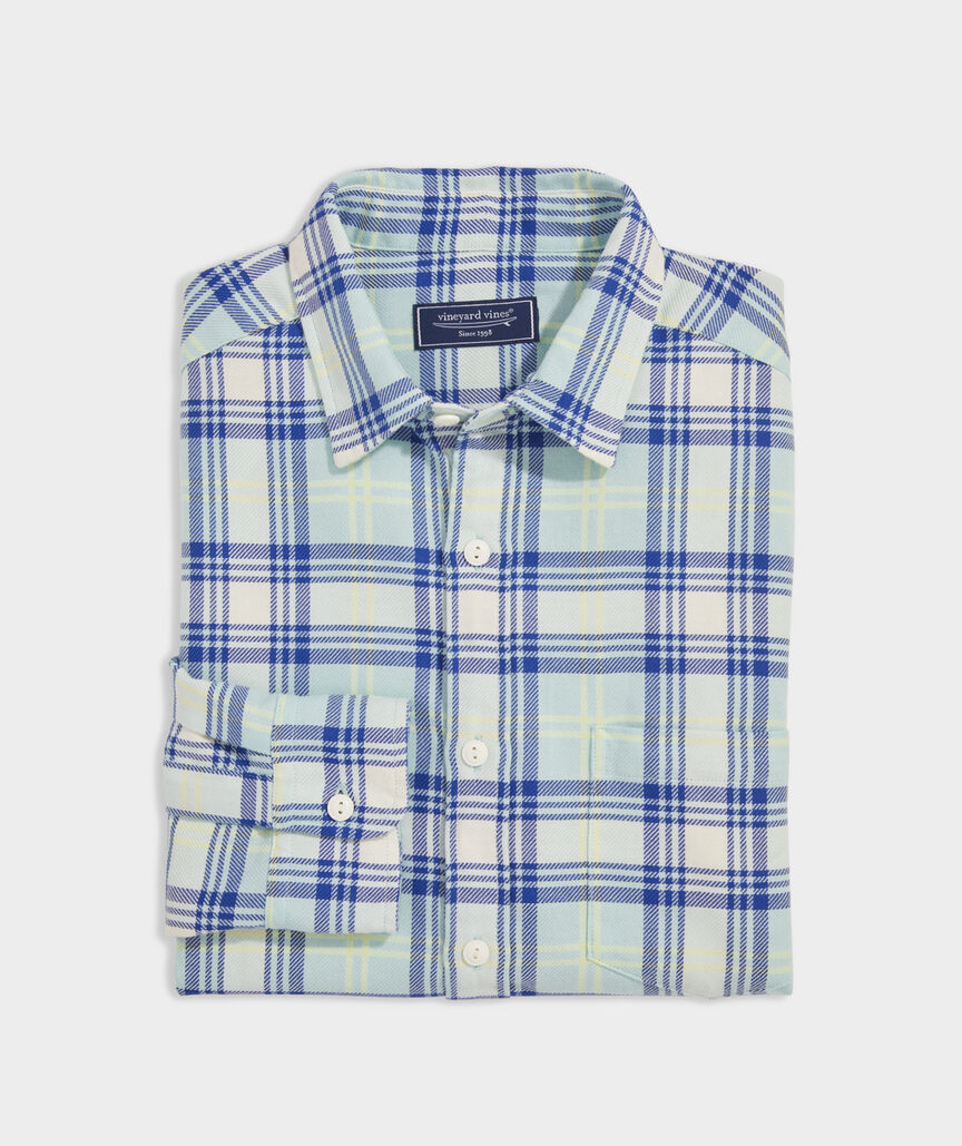 Cotton Twill Plaid Shirt