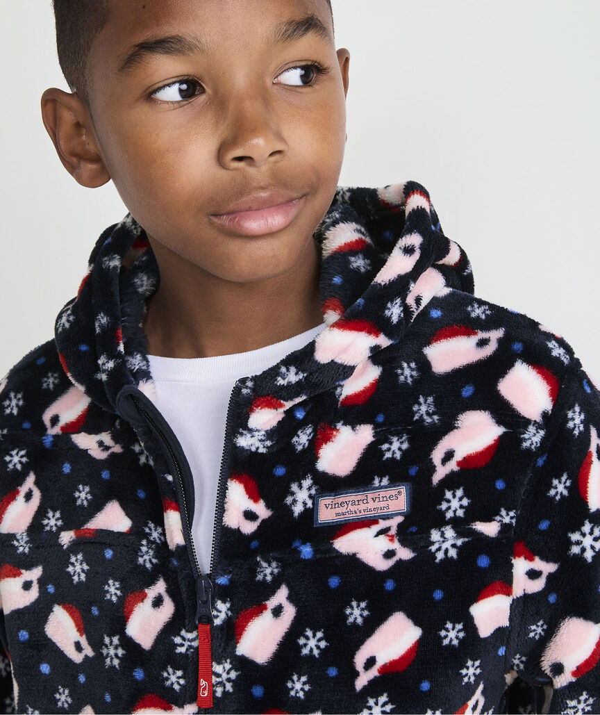 Kids' Hooded High-Pile One-Piece Pajamas