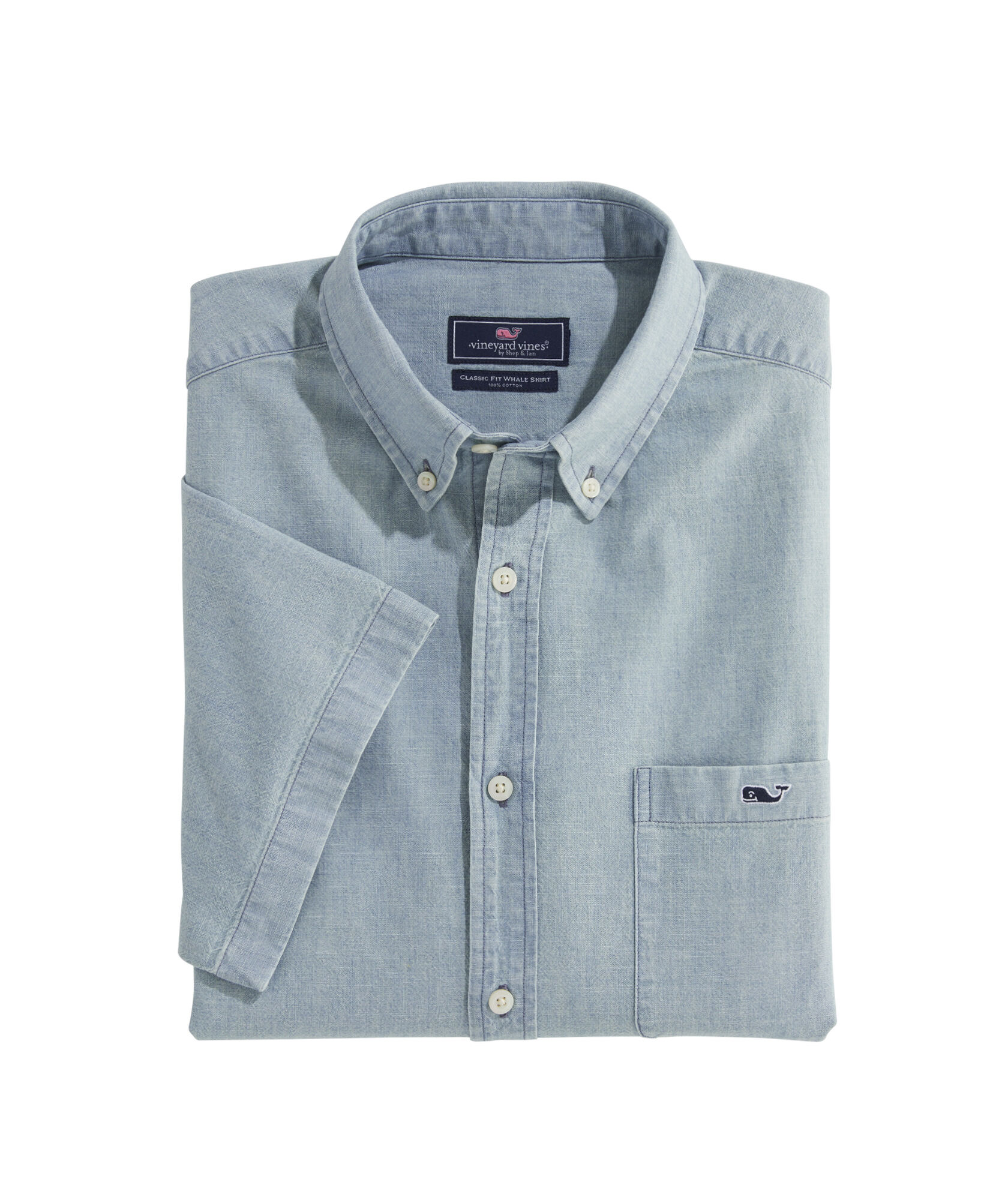 OUTLET Chambray Short-Sleeve Shirt