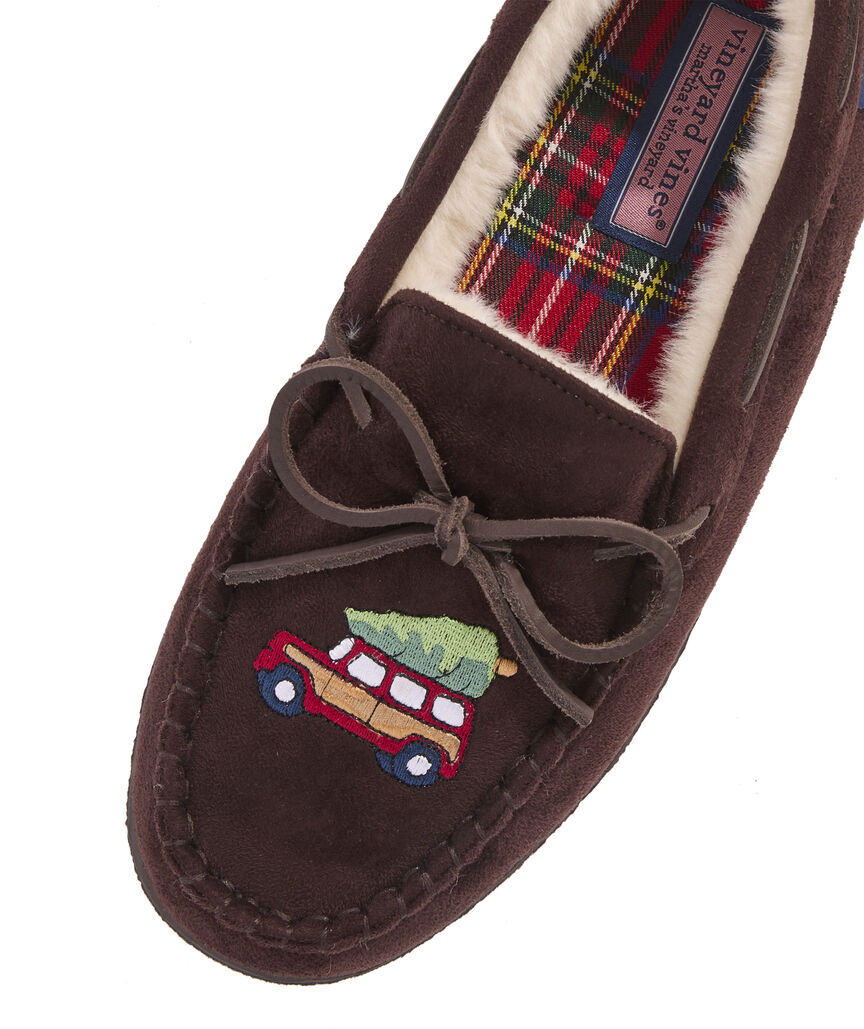 OUTLET Holiday Icon Embroidered Slippers