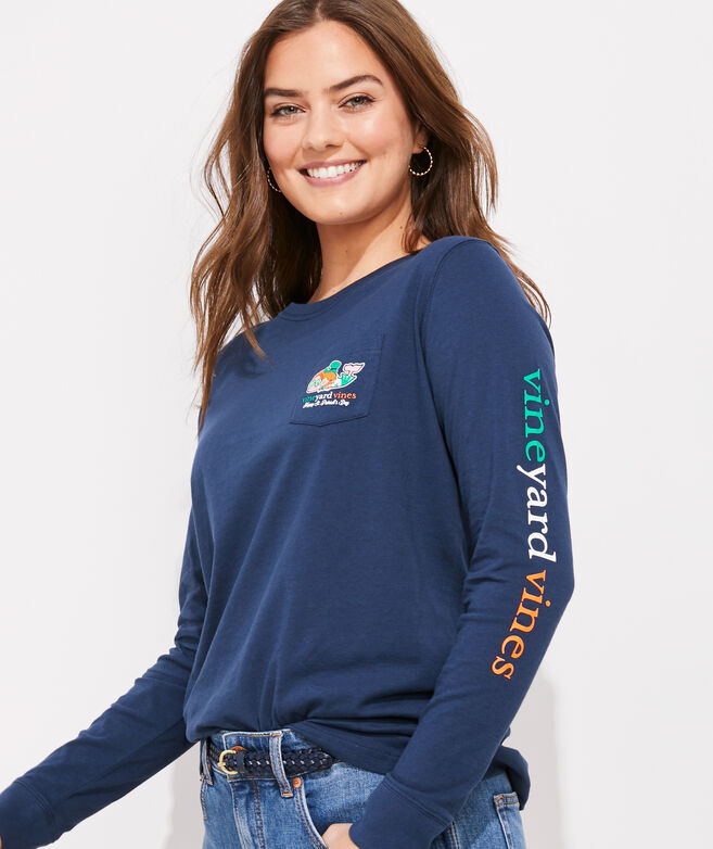 Long Sleeve St. Patricks Day Icon Whale Tee