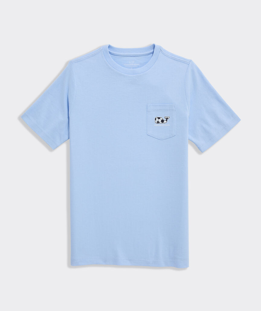 Boys' Soccer Ball Whale Short-Sleeve Pocket Tee
